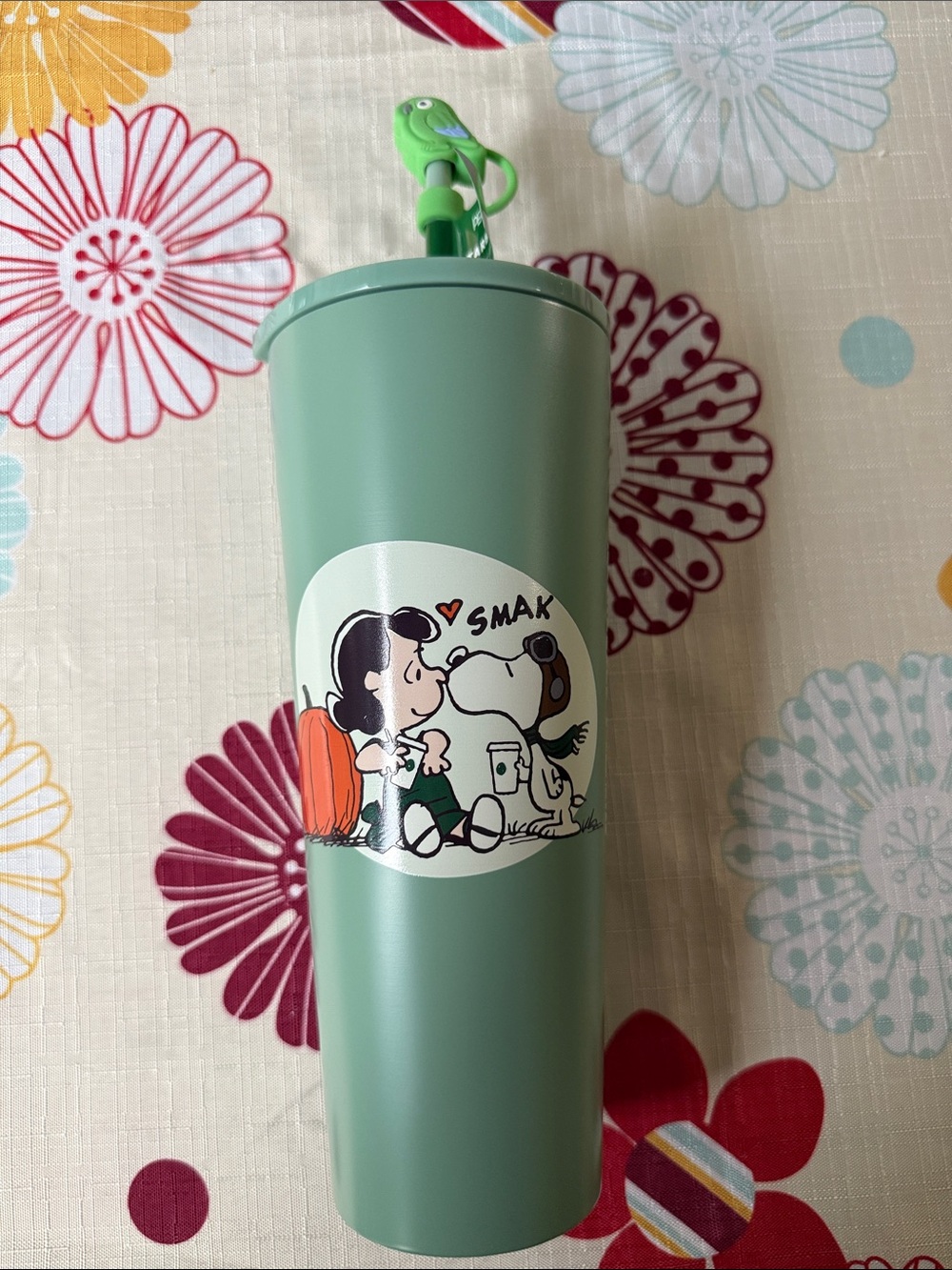 STARBUCKS X PEANUTS 🎃Green Snoopy and Lucy Travel Tumbler